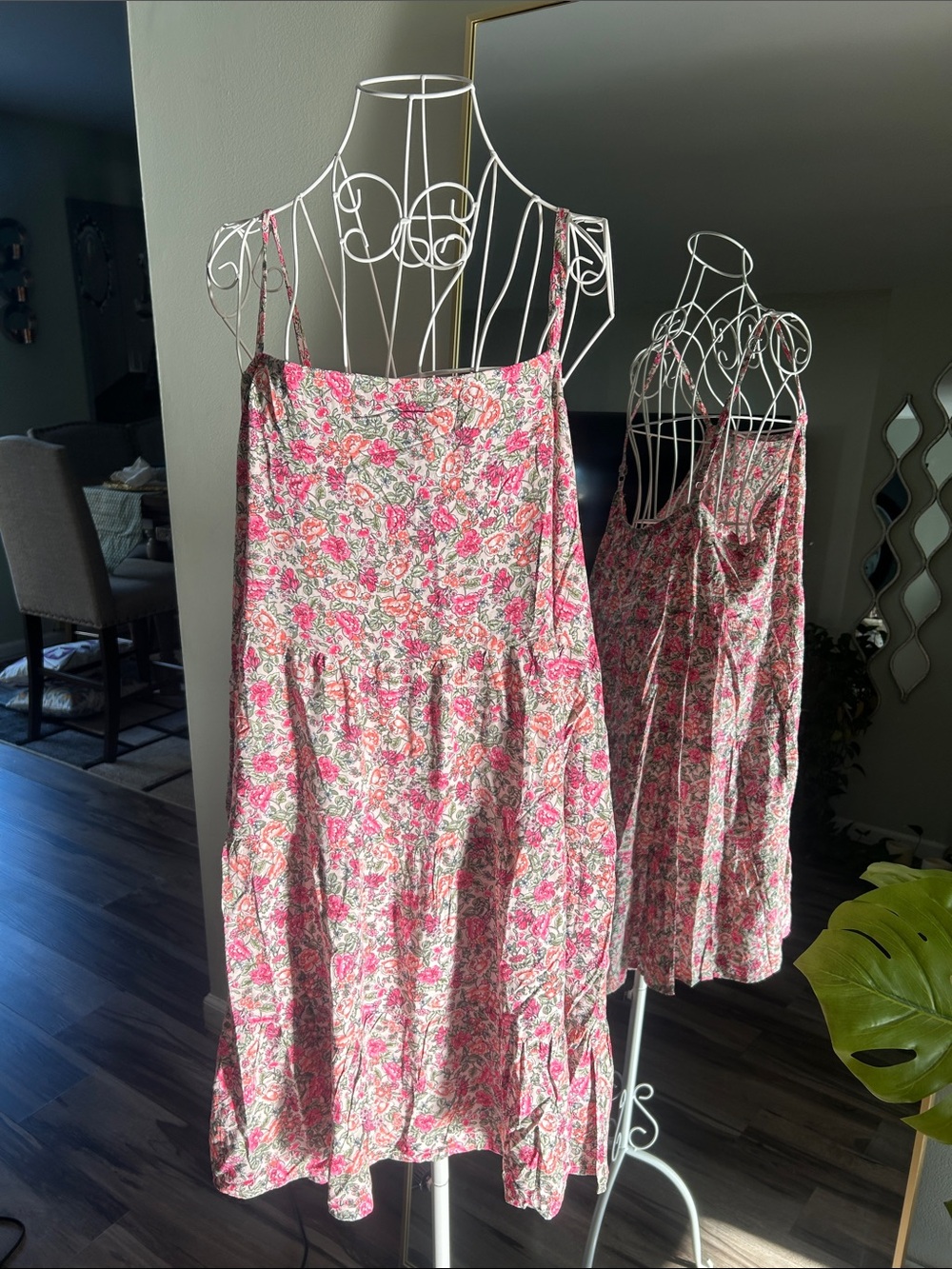 Old Navy Sundress with Pink and Green Floral Print